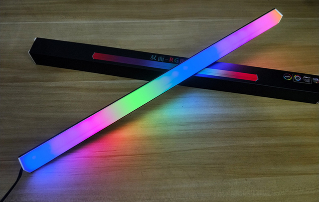Wentylator COOLMOON dwustronnie świecący z RGB Bar 30cm, magnetyczny, zmieniający kolor, LED, ostre światło Bar, obudowa komputera, dekoracja - Wianko - 33