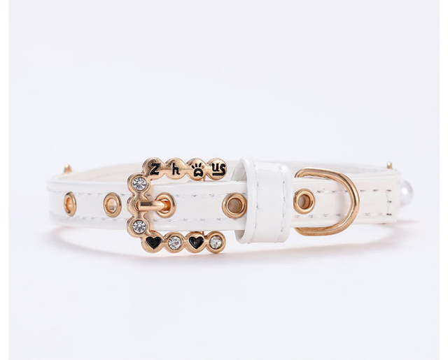 Naszyjnik biżuteryjny dla małych psów - modny obroża z kryształowymi perłami i rysztalami na Chihuahuy - Wianko - 2