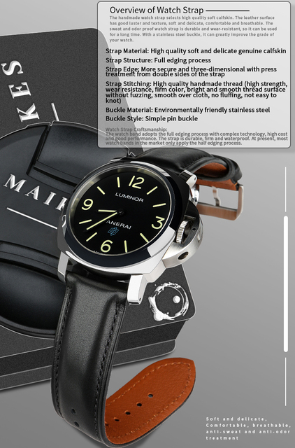 Skórzany pasek do zegarka MAIKES, brązowy zapięcie z różowego złota, 18mm-20mm, kompatybilny z zegarkiem DW Daniel Wellington - Wianko - 2