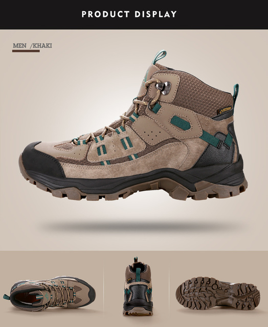 HUMTTO Męskie buty trekkingowe wodoodporne skórzane na wędrówki, wspinaczkę i polowanie - Wianko - 25