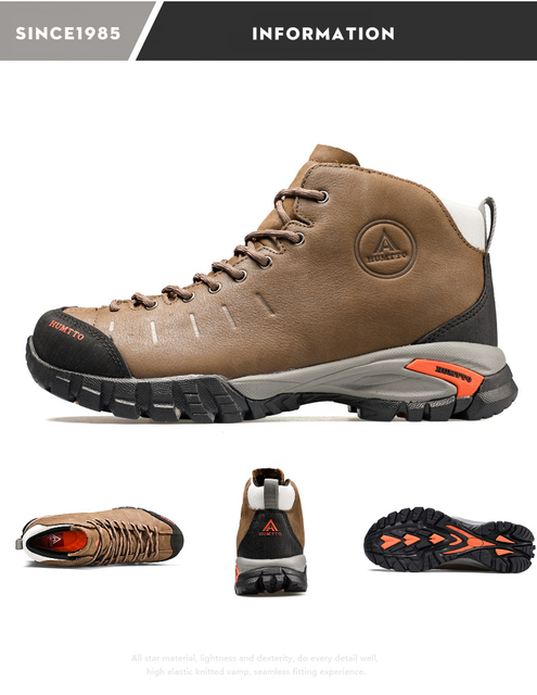 HUMTTO Męskie buty trekkingowe wodoodporne skórzane na wędrówki, wspinaczkę i polowanie - Wianko - 18