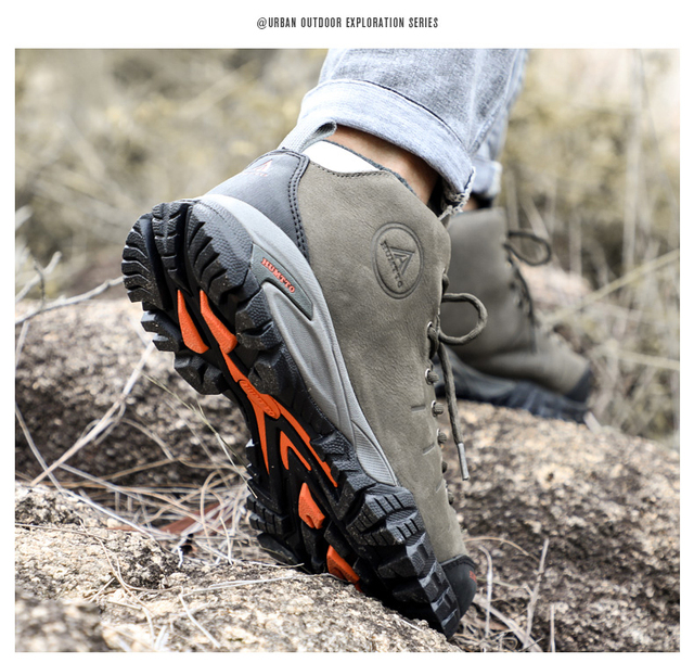 HUMTTO Męskie buty trekkingowe wodoodporne skórzane na wędrówki, wspinaczkę i polowanie - Wianko - 11