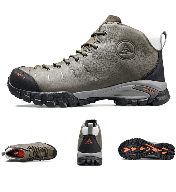 HUMTTO Męskie buty trekkingowe wodoodporne skórzane na wędrówki, wspinaczkę i polowanie - Wianko - 19