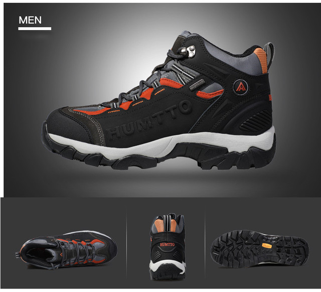 HUMTTO Męskie buty trekkingowe wodoodporne skórzane na wędrówki, wspinaczkę i polowanie - Wianko - 17