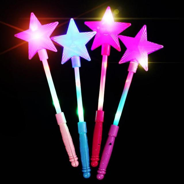 Podświetlana pięcioramienna gwiazda Flash Stick dla dzieci - zabawka magiczny pasek gwiazdy, dziewczyna wróżka - prezenty Halloween i świąteczne - Wianko - 1