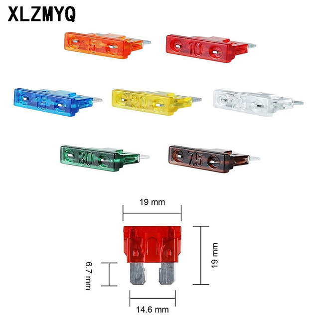 Pudełko z 130 standardowymi płaskimi bezpiecznikami do samodzielnego montażu, wybrane wartości 1A-40A - Wianko - 3