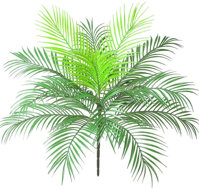 Sztuczna tropikalna palma liść Bush zielona 63 cm - Wianko - 1