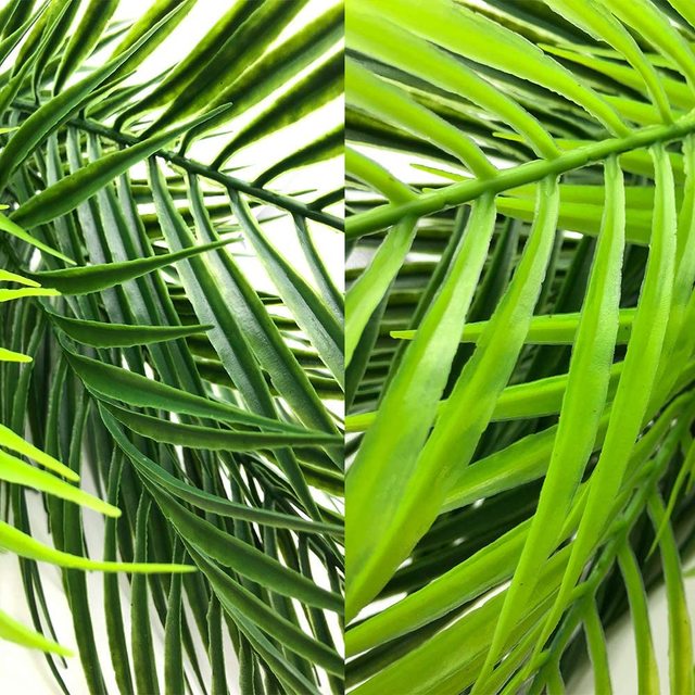 Sztuczna tropikalna palma liść Bush zielona 63 cm - Wianko - 6