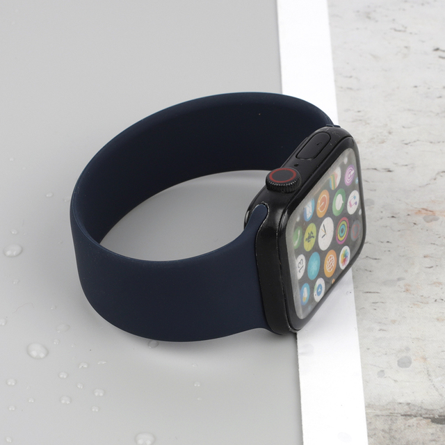 Pasek silikonowy do Apple Watch - elastyczny, sportowy, do zegarka iWatch SE 6 5 4 3 2 1 - 42mm 38mm 40mm 44mm - Wianko - 15