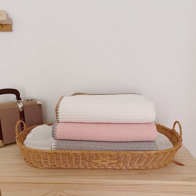 Materac dla niemowląt z koreańskiego pikowanego bawełnianego łóżeczka - jednolite kolory, wzór krabów - Wianko - 1