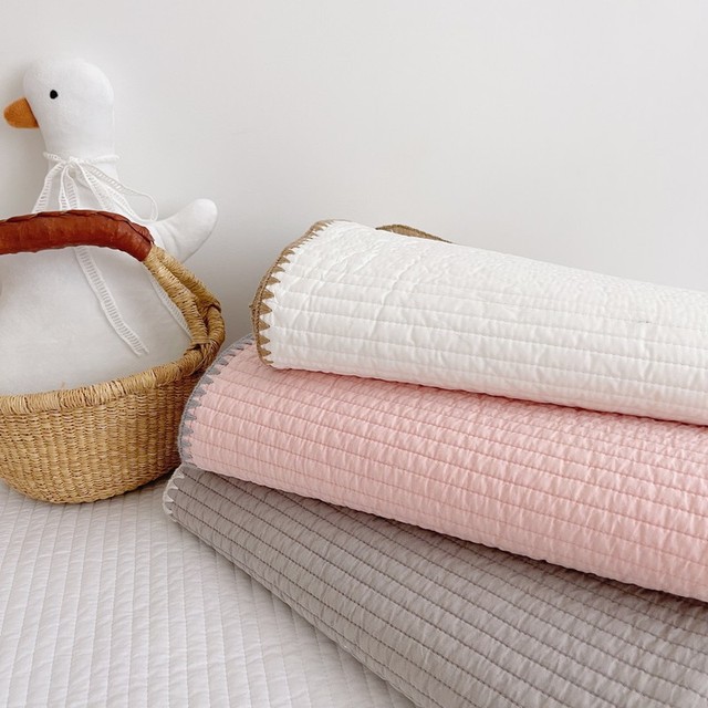 Materac dla niemowląt z koreańskiego pikowanego bawełnianego łóżeczka - jednolite kolory, wzór krabów - Wianko - 6