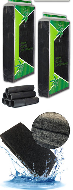 Bawełniana gąbka biochemiczna do zewnętrznego filtru akwariowego z bambusowym węglem drzewnym, kolor czarny - Wianko - 3