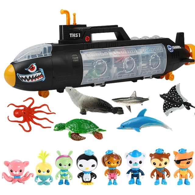 Figurka akcji Octonauts - Kapitan Barnacles, Peso, Kwazii - Statek Gup GUP-I z Postaciami Ośmiornica i Pingwin - Zestaw Zabawek na Święta i Urodziny - Wianko - 3