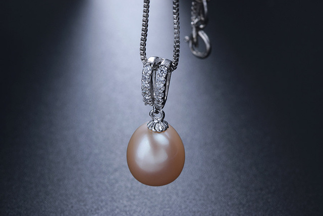Naszyjnik z naturalną perłą słodkowodną i cyrkoniami | Srebro 925 | 45cm Fine Jewelry - Wianko - 10