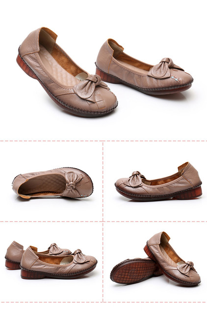 Kobiety płaskie buty ze skóry naturalnej MUYANG 2021 - miękkie, wygodne i oddychające mokasyny damskie - wiosna i jesień - Wianko - 10