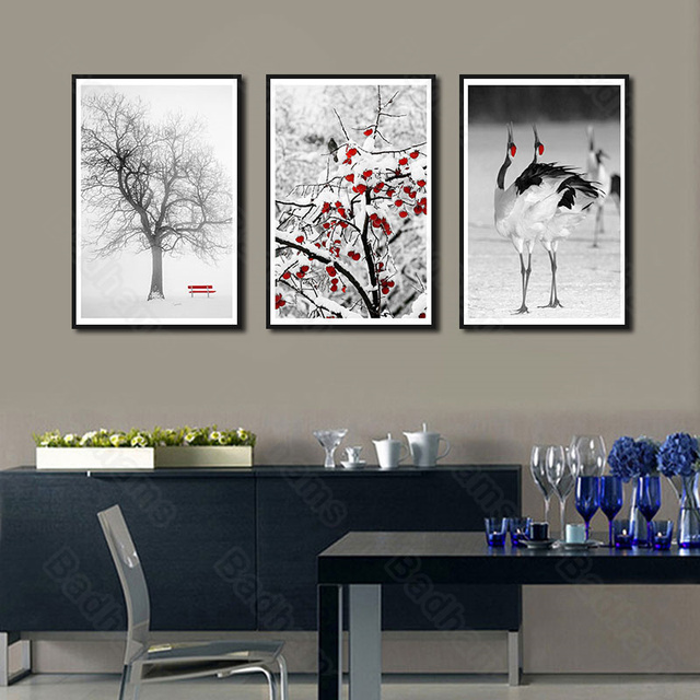 Bezramowy Mural zimowa sceneria do dekoracji wnętrz - salon, sypialnia, jadalnia, ganek, korytarz - Wianko - 4