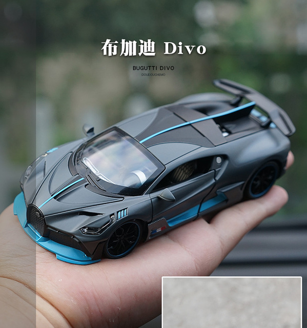 Samochód sportowy Bugatti DIVO 1/32, model z napędem wstecznym, zabawkowy dla dzieci, dekoracja kolekcji, z dźwiękiem i światłem - Wianko - 2