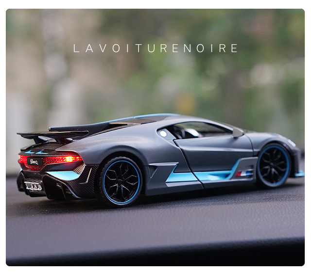 Samochód sportowy Bugatti DIVO 1/32, model z napędem wstecznym, zabawkowy dla dzieci, dekoracja kolekcji, z dźwiękiem i światłem - Wianko - 7