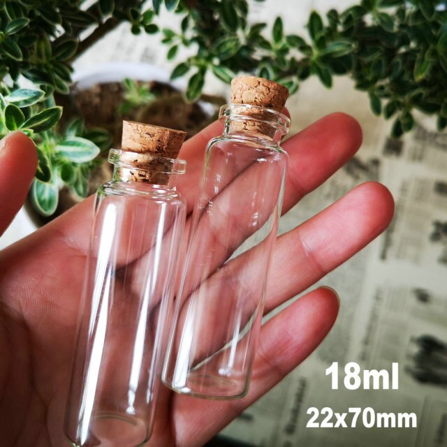 Mini szklane butelki na próbki DIY do przechowywania - 10 sztuk (4ml, 5ml, 7ml, 8ml, 10ml, 12ml, 15ml, 18ml, 20ml) z korkami - Wianko - 14