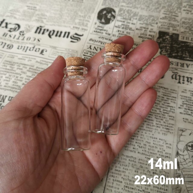 Mini szklane butelki na próbki DIY do przechowywania - 10 sztuk (4ml, 5ml, 7ml, 8ml, 10ml, 12ml, 15ml, 18ml, 20ml) z korkami - Wianko - 12