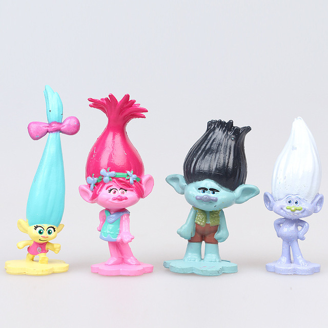 Trolle - Figurki Akcji: Partia 12 sztuk, różne postacie, 3-6cm, włącznie z Poppy, Biggie, Guy Diamond, Smidge - Idealne na Urodziny! - Wianko - 4