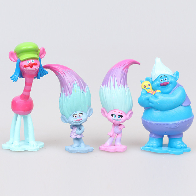 Trolle - Figurki Akcji: Partia 12 sztuk, różne postacie, 3-6cm, włącznie z Poppy, Biggie, Guy Diamond, Smidge - Idealne na Urodziny! - Wianko - 3