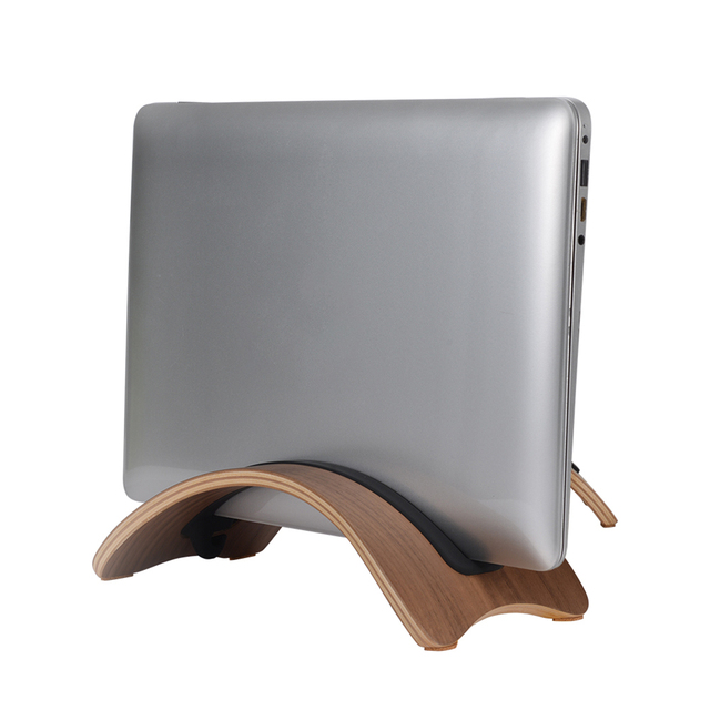Drewniany stojak pionowy Samdi do MacBooka Air i stacji dokującej - tablet - Wianko - 1