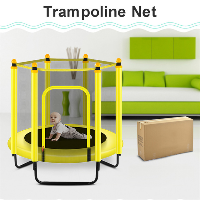 Trampolina rodzina dzieci Anti-drop 3.97/4.59/4.92 stóp sześciosuwowy kryty netto sport mała rodzinna zabawka trampolina - Wianko - 16