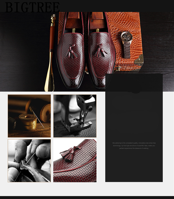 Klasyczne męskie mokasyny z pomponami, skórzane slip ony, buty biurowe Sepatu Pria - Wianko - 4