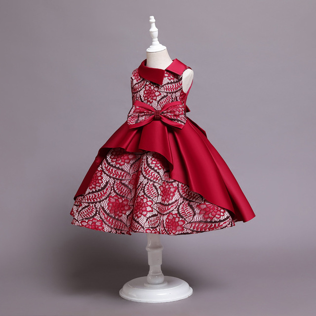 Sukienka dziewczęca z kwiatowym wzorem na przyjęcie bożonarodzeniowe i sylwestra - idealna dla dziewczynek w wieku 4-10 lat - Wianko - 51