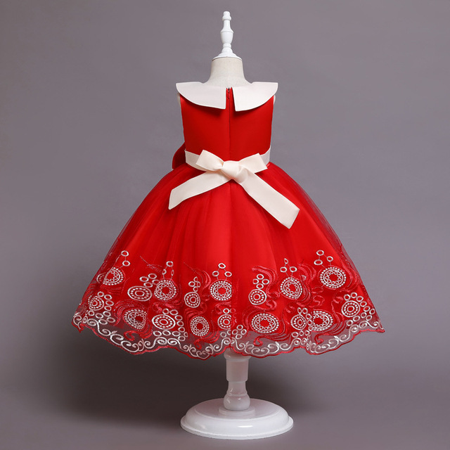 Sukienka dziewczęca z kwiatowym wzorem na przyjęcie bożonarodzeniowe i sylwestra - idealna dla dziewczynek w wieku 4-10 lat - Wianko - 19