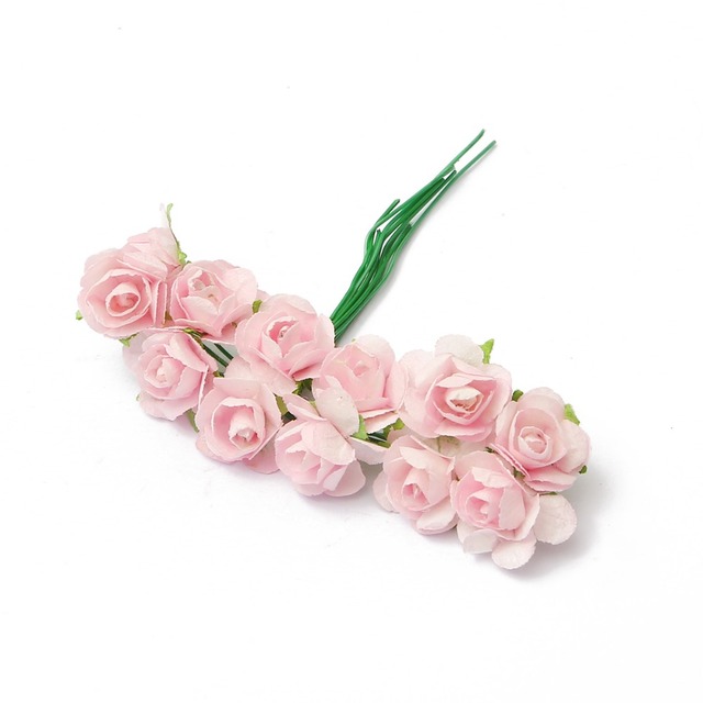 Pakiet DIY etui prezentowe na święta lub ślub z 6-288 sztuk różowych hybrydowych kwiatów wiśniowych - Wianko - 18