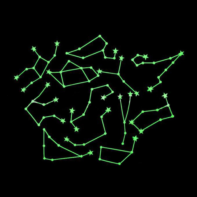 Naklejka fluorescencyjna - wszechświat, planeta, gwiazda, blask, ciemne światło - dekoracyjne naklejki ścienne dom sufit - Wianko - 7