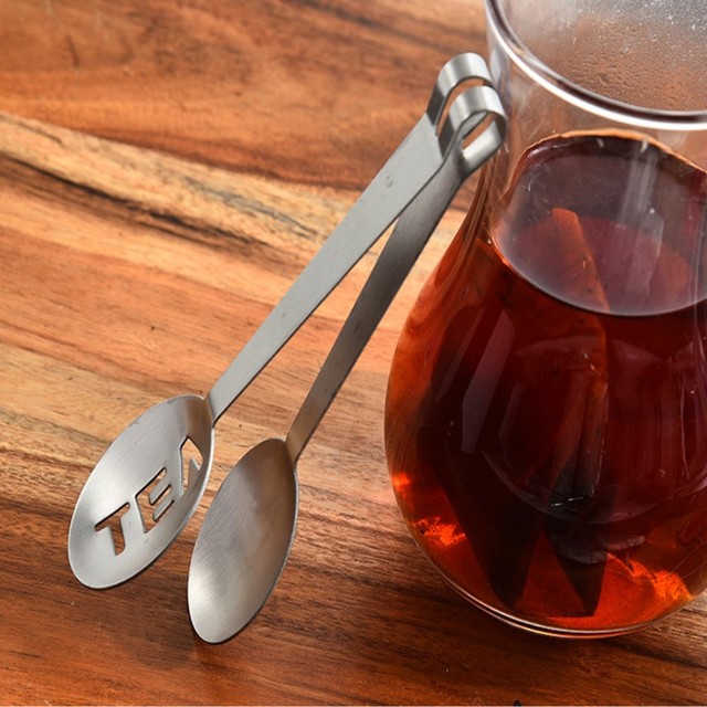 Saszetka na herbatę ze stali nierdzewnej z uchwytem, sitkiem i łyżką do cukru - Wianko - 13