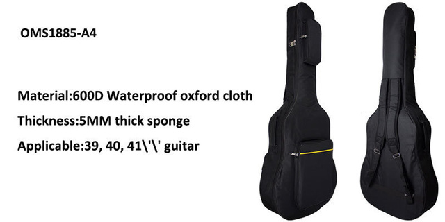 Pokrowiec na gitarę wodoodporny 40/41 Cal plecak 600D Oxford z paskiem na ramiona, do gitary akustycznej i folkowej - Wianko - 15