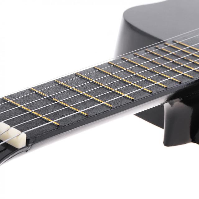 Gitara akustyczna Basswood 25 Cal, kolor czarny, z Pick strunami - doskonały prezent dla dzieci i początkujących - Wianko - 6