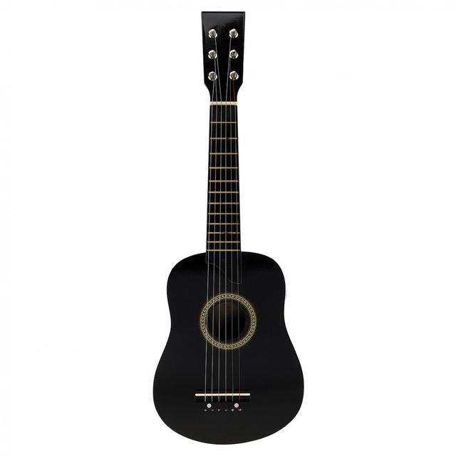 Gitara akustyczna Basswood 25 Cal, kolor czarny, z Pick strunami - doskonały prezent dla dzieci i początkujących - Wianko - 2