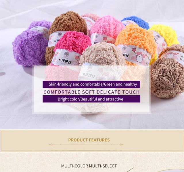 Miękka przędza Baby Wool 50g/sztuka - gruba włóczka aksamitna do szydełkowania i drutów (swetry, szaliki, skarpetki) - Wianko - 1
