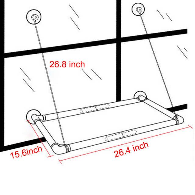 Okno dla kota przyssawka do ściany - hamak z hamakiem i łóżkiem słonecznym o maksymalnej wytrzymałości 55 lbs - Wianko - 3