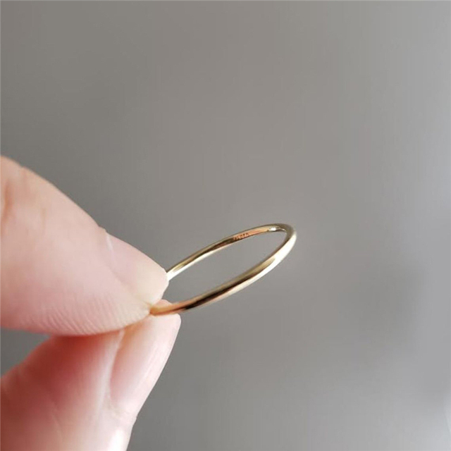 Pierścień Knuckle z 14K złotem wypełniony - biżuteria Boho dla minimalistycznych kobiet - Wianko - 3