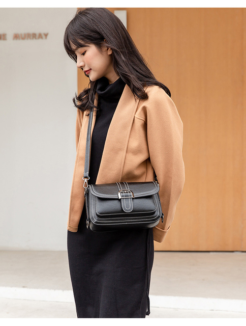 Nowa torba na ramię dla eleganckich kobiet - wysoka jakość, jednolity kolor, luksusowy design, skóra PU - Wianko - 7
