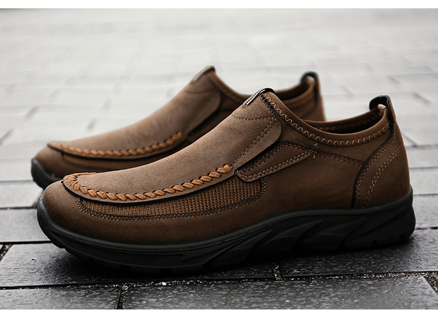 Chunky Sneakers – skórzane buty na co dzień dla mężczyzn, luksusowe i modne, wsuwane, Plus rozmiar - Wianko - 26