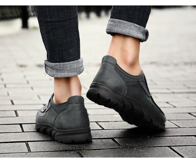 Chunky Sneakers – skórzane buty na co dzień dla mężczyzn, luksusowe i modne, wsuwane, Plus rozmiar - Wianko - 23