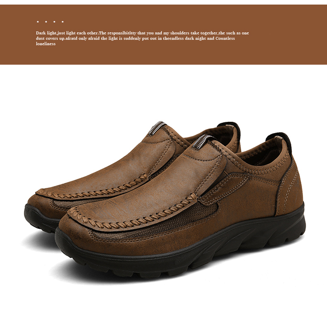 Chunky Sneakers – skórzane buty na co dzień dla mężczyzn, luksusowe i modne, wsuwane, Plus rozmiar - Wianko - 30