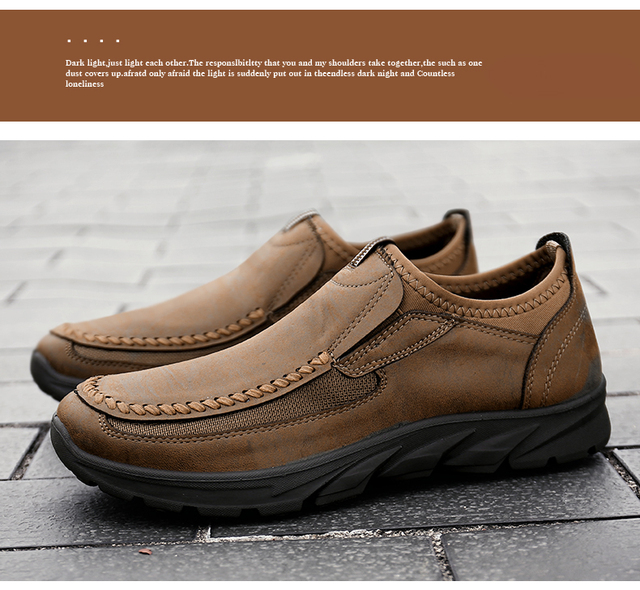 Chunky Sneakers – skórzane buty na co dzień dla mężczyzn, luksusowe i modne, wsuwane, Plus rozmiar - Wianko - 24