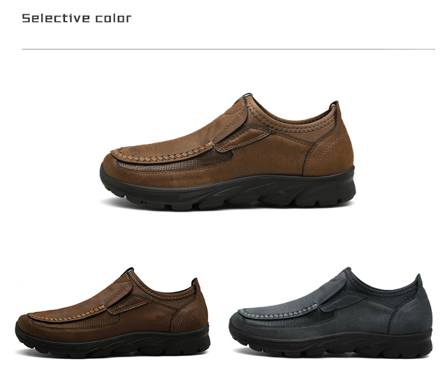 Chunky Sneakers – skórzane buty na co dzień dla mężczyzn, luksusowe i modne, wsuwane, Plus rozmiar - Wianko - 7
