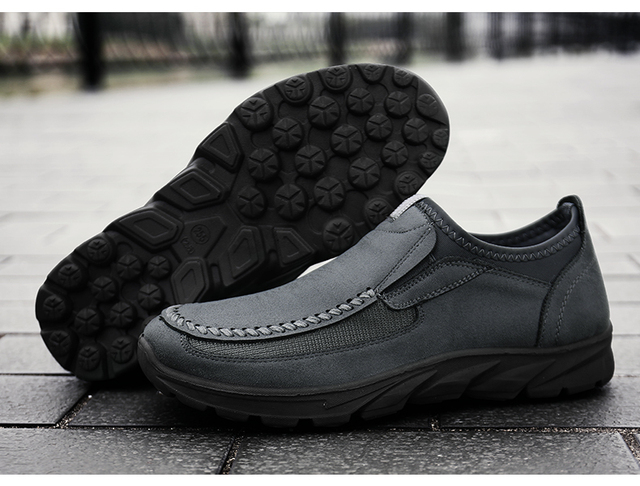 Chunky Sneakers – skórzane buty na co dzień dla mężczyzn, luksusowe i modne, wsuwane, Plus rozmiar - Wianko - 29