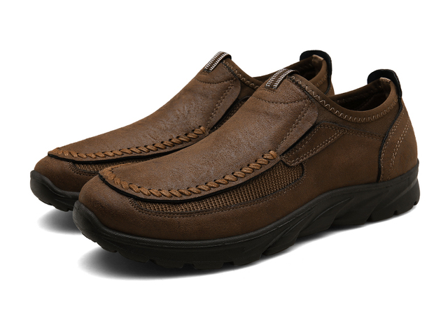Chunky Sneakers – skórzane buty na co dzień dla mężczyzn, luksusowe i modne, wsuwane, Plus rozmiar - Wianko - 31