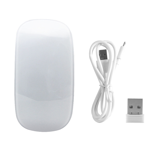 Mysz bezprzewodowa CHUYI 2.4G Arc Touch - ładowalna, ultra cienka, optyczna, z portem USB, ergonomiczna - dla Macbook - Wianko - 14
