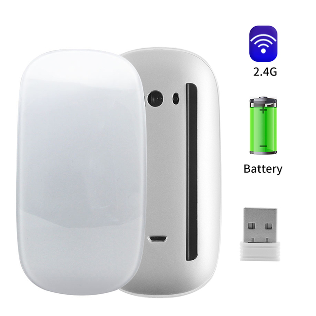 Mysz bezprzewodowa CHUYI 2.4G Arc Touch - ładowalna, ultra cienka, optyczna, z portem USB, ergonomiczna - dla Macbook - Wianko - 9